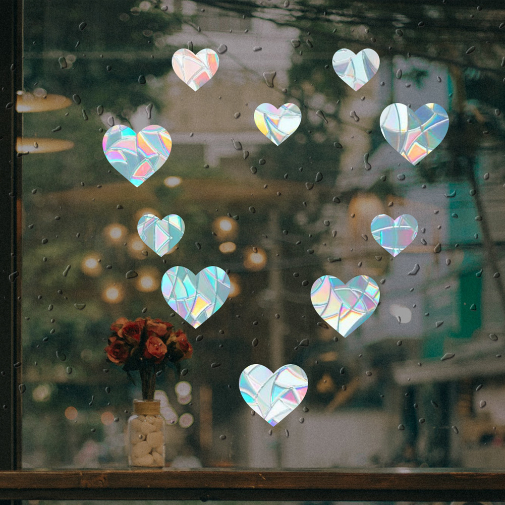 Naklejki statyczne tęcza pryzmat klamry na okno koliber kwiat pióro zatrzymać alarm antykolizyjna zapobieganie rozbić się szkło Dom dekoracje