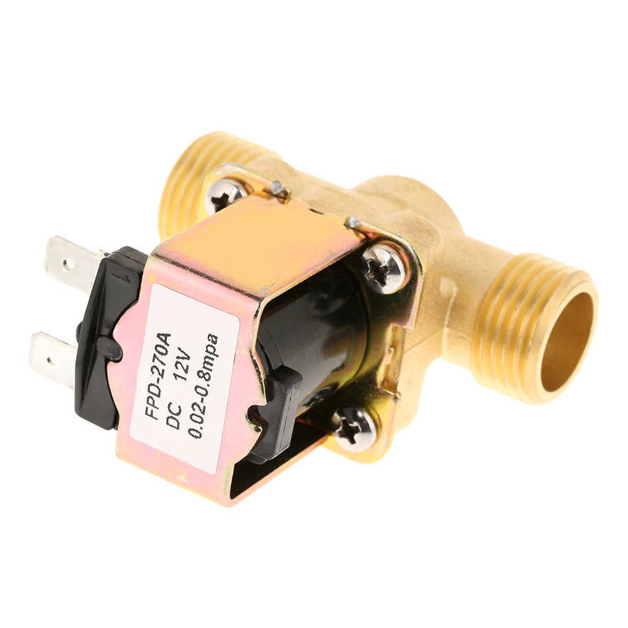 Solenoid Valve 1/2" Normally Closed Electric Solenoid Valve Switch 12V for Water Heaters Control