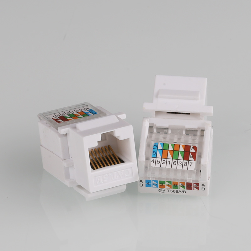 Keystone Connector CAT5E RJ45 Internet Plug Jack Module For Computer Ethernet Panel