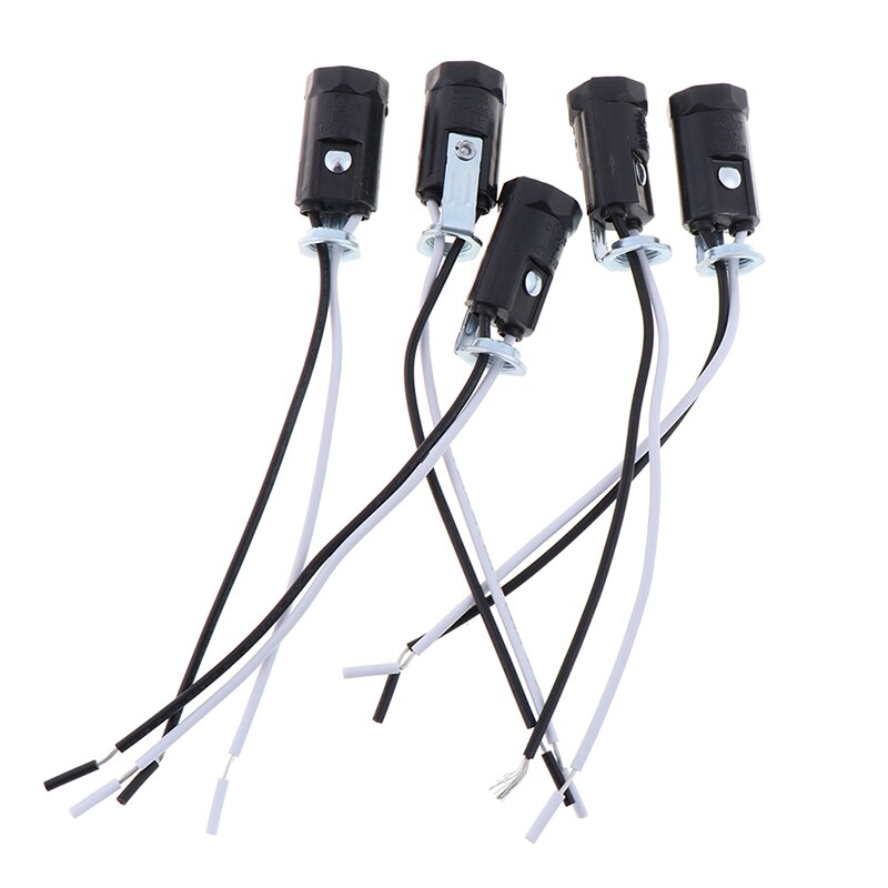 5 st/set kandelabbas  e12 lamphållare ljusuttag nyckelfria 6 "trådledare tillbehör glödlampa reservdelar