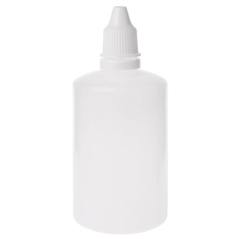 T84E 5-100ml Empty Plastic Squeezable Dropper Bottles Eye Liquid Dropper Container