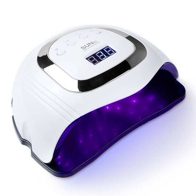 168W UV LED Nail Lamp SUNY1 Manicure Nail Dryer 4 MODE With Motion Sensing LCD Display Touch Switch Curing Poly UV Gel Light: SILVER