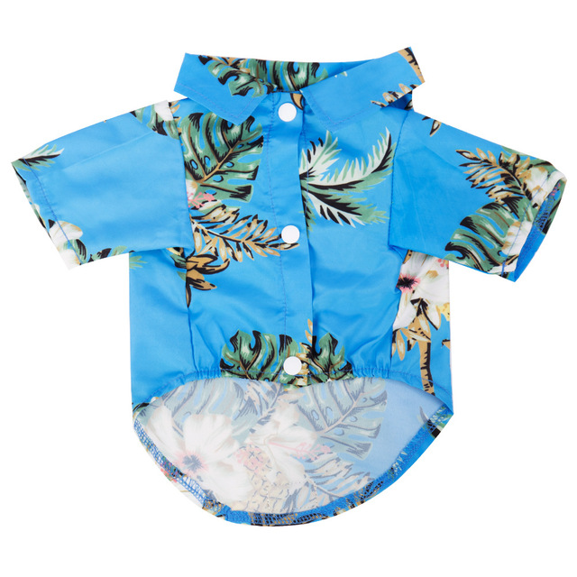 Zomer Dog Shirt Kleding Cool Beach Hawaiian Style Hond Kat Shirt Voor Kleine Medium Grote Honden Puppy Kokospalm Afdrukken XS-5XL: Bordeaux / XXXL