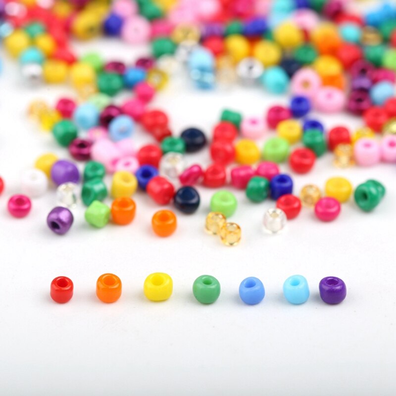 Boxed 2mm Glass Seed Beads Pendant Crystal Gasket Glass Beads for Jewelry Making DIY Handmade Accessories