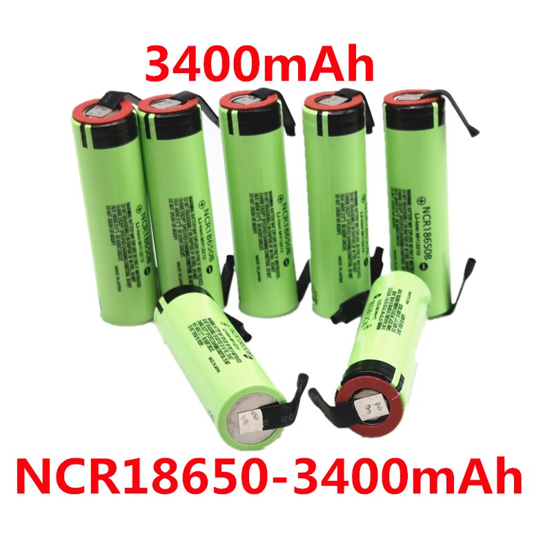 Ncr 18650B Originele Li-Ion NCR18650 3.7V 3400Mah 18650 Lithium Oplaadbare Batterij Lassen Nikkel Vel Batterijen 4.8