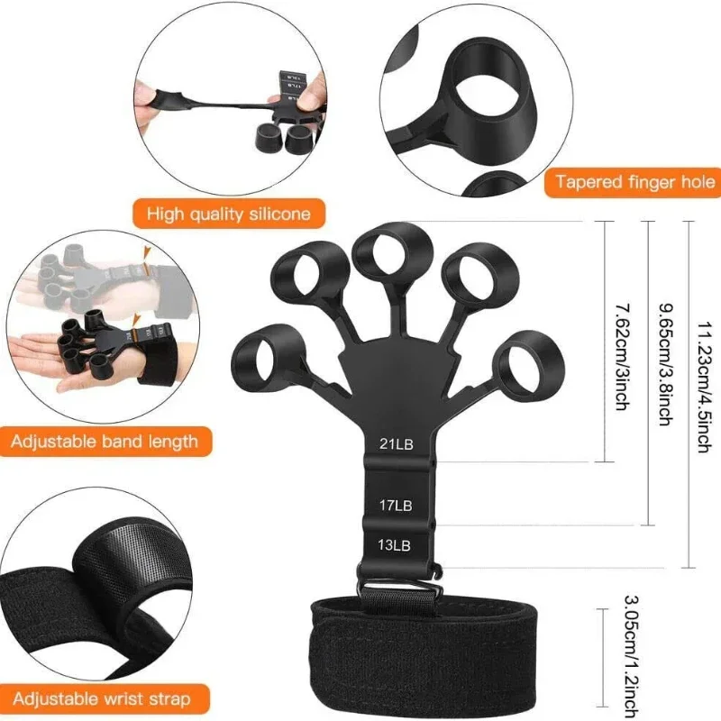 Renfort de poignée en Silicone, 1 pièce, civière de doigt, entraîneur de poignée, gymnastique, Fitness, entraînement et exercice de renforcement des mains