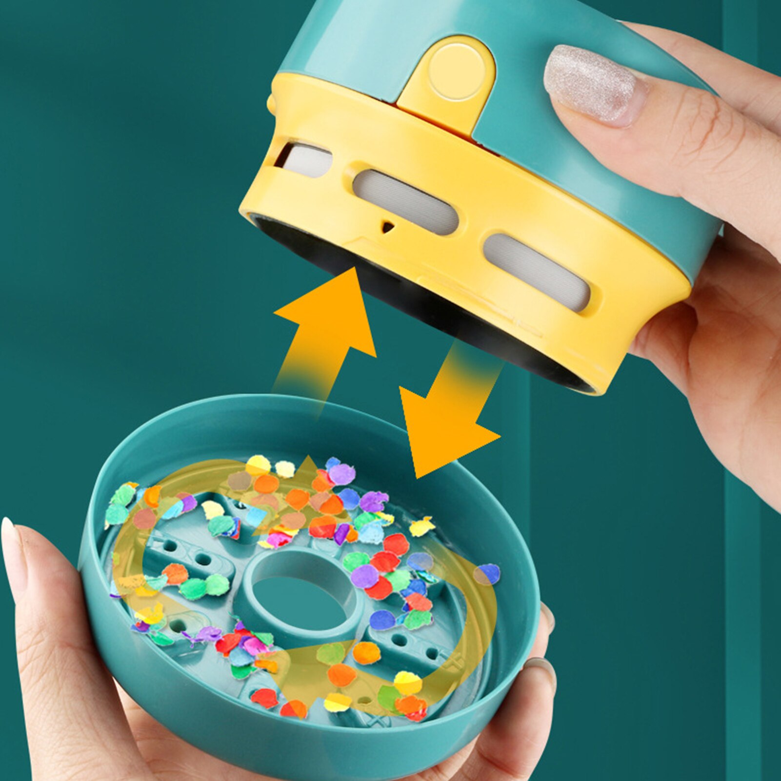 Desk Mini Vacuum Cleaner Cordless Desktop Vacuum Desk Dust Cleaner Crumb Sweeper Handheld 360º Rotatable Cute Vacuum