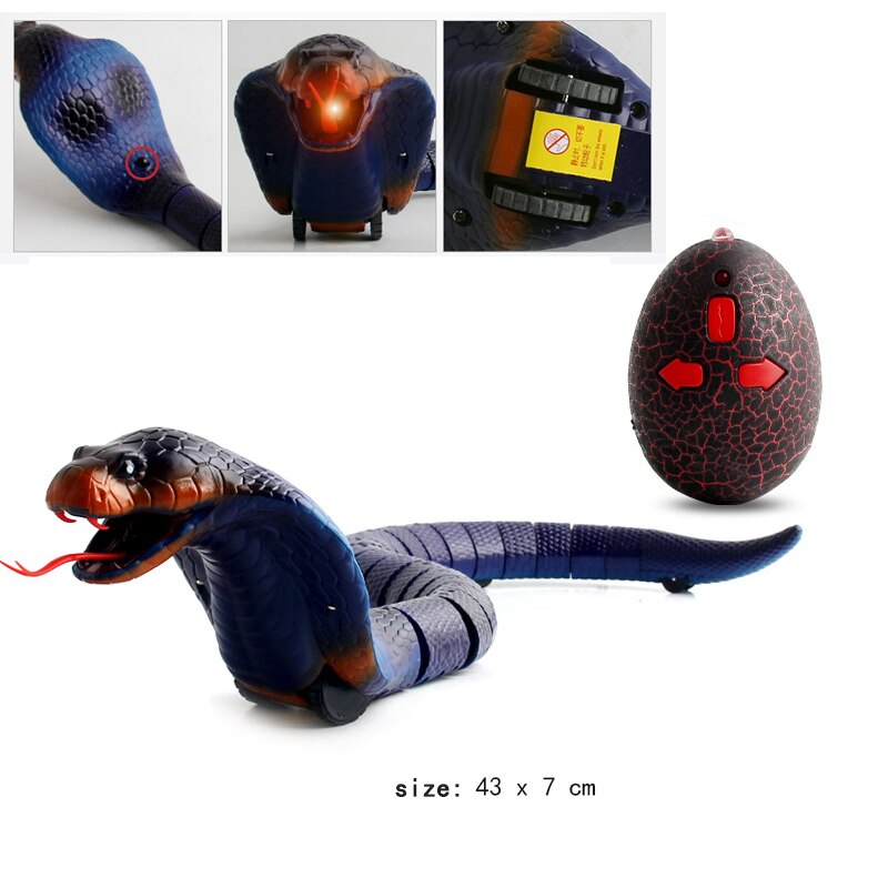 Robots de serpiente a Control remoto para niños y niñas, juguete de simulación de broma, Cobra eléctrica, de 5, 6, 7 y 8 años: A
