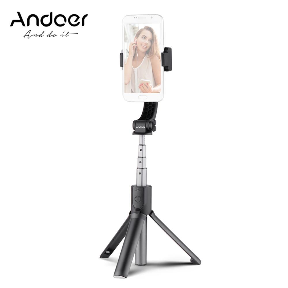 Andoer 3-In-1 Uitschuifbare Smartphone Gimbal Stabilizer + Selfie Stok + Tripod Stand Voor Live Vloging Video voor Smartphones: Default Title