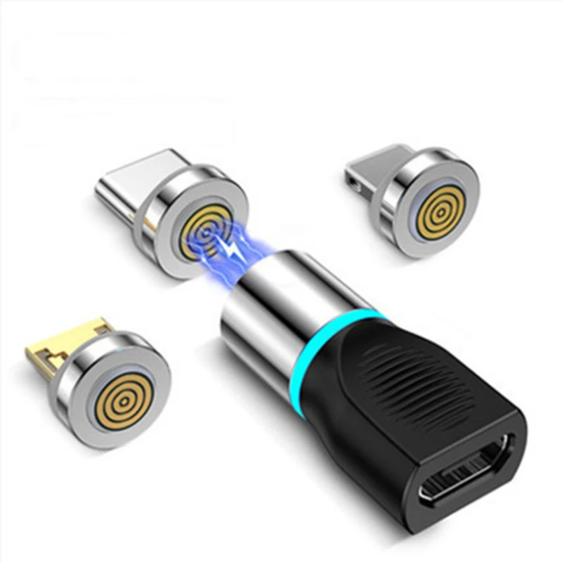 Złącze kabla magnetycznego Adapter kabla telefonu komórkowego Końcówki magnetyczne Micro USB Magnetyczna wtyczka ładowarki Adapter magnetyczny typu C