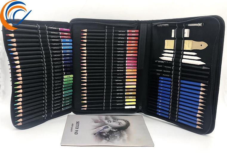 Sketch Drawing Color Pencil 96 Pcs Per Set Including 88 Pencils with Carbon Rubber Art Brush Set Art Drawing Painting Sets
