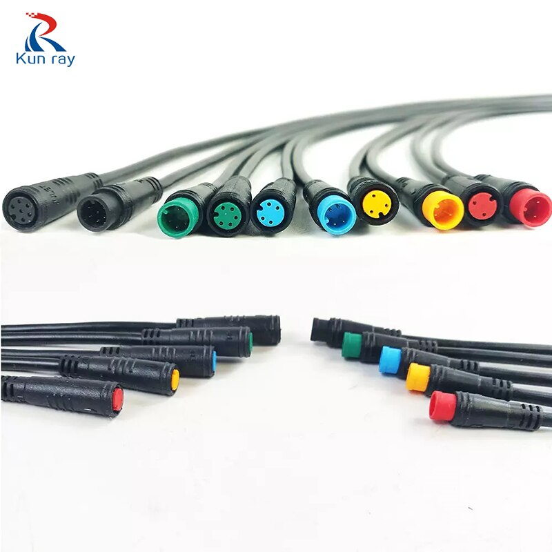 Julet Waterdichte Kabel 2/3/4/5/6 Pin Verlengen Converteren Draad E Bike Verlengkabel Ebike Throttle display Licht E-Brake Connector