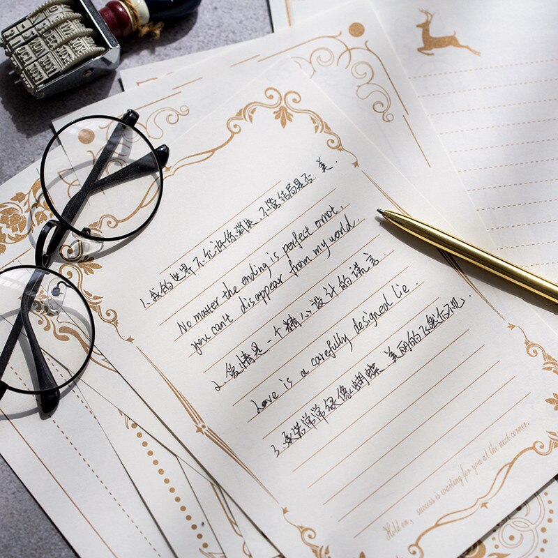 Booso 12 StüCk Vintage Kraft Papier Schreib