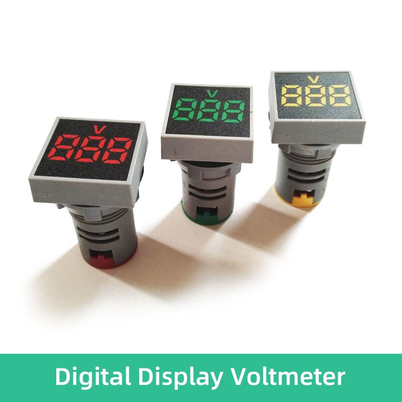 Mini Vierkante Voltmeter AC20-500V Digitale Display Indicator