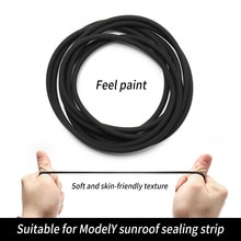Kit de bande d&#39;étanchéité pour toit ouvrant en caoutchouc, Anti-poussière, réduction du bruit du vent, lucarne, Kit d&#39;étanchéité en Silicone pour Tesla modèle 3
