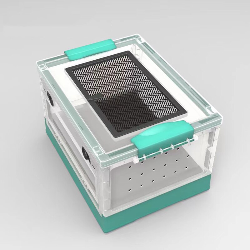 Reptile Terrarium Detachable Feeding Box Pet Breeding Tank Eco-Friendly Pet Breeding Cage Foldable Rearing Box For Lizard Geck