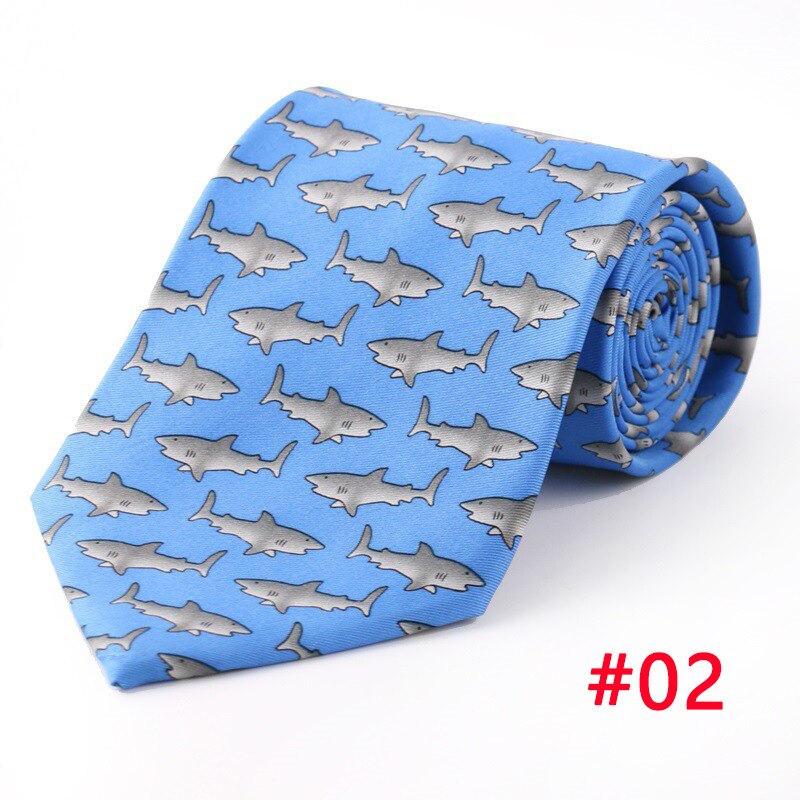 Luxury 10CM Mens Ties Golf Man Bird guitar dolphin printed Wide Neckties Hombre Gravata Ties For Men Classic Business Wedding: 02