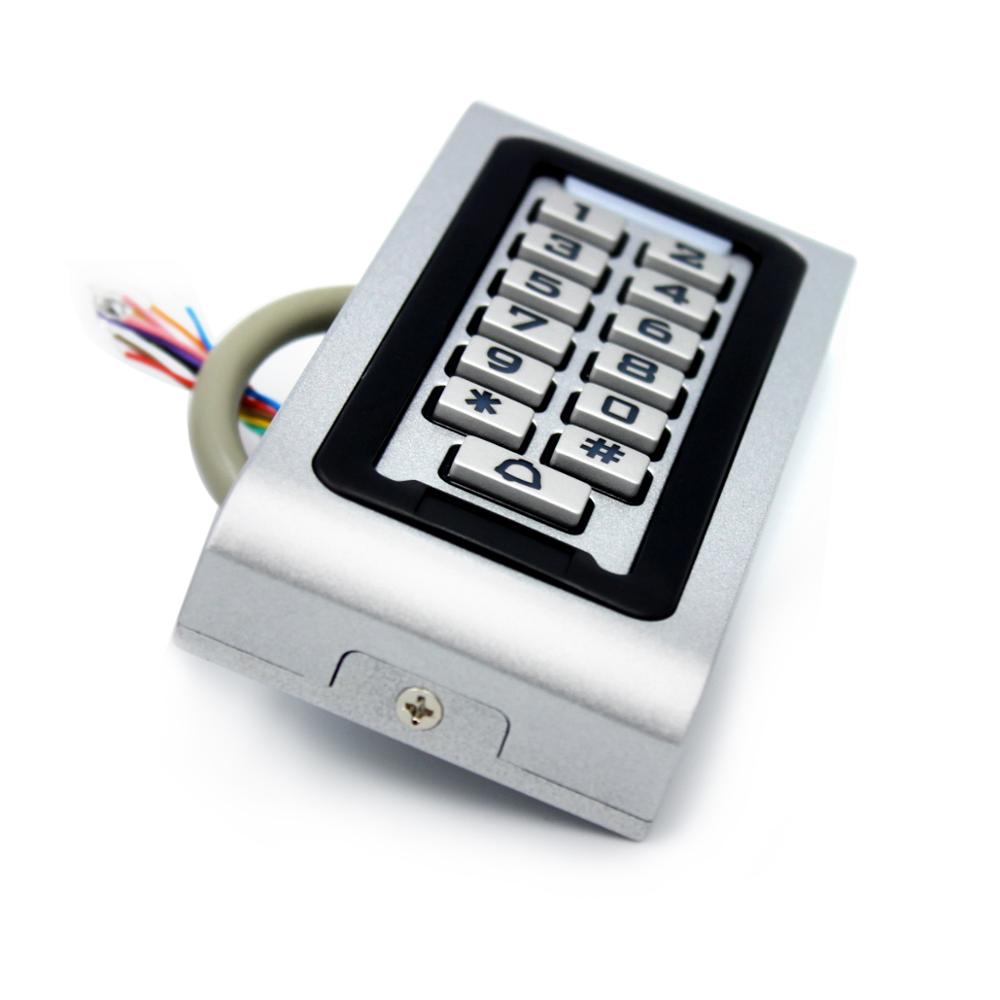 LUCKING DOOR Waterproof Metal Rfid Access Control Keypad With 8000 Users+10 Key Fobs For RFID Door Access Control System