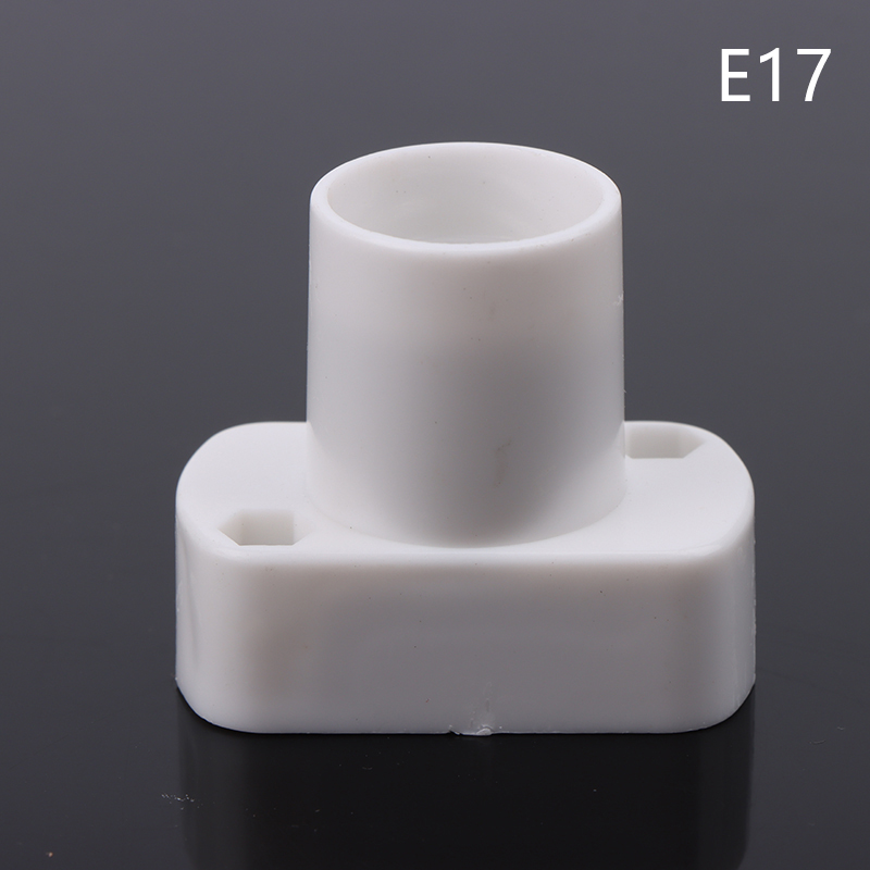 Branco Mini Screw Lamp Base, suporte da lâmpada, soquete da lâmpada, adaptador de fixação, acessórios da lâmpada, E12, E14, E17: Preto