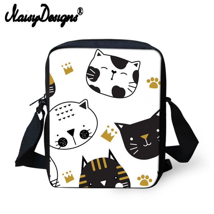 Noisydesigns Girls Bag Handbag Sweet Cat Printed Small Shoulder Tote Bag Shopping Case Beach Messenger Crossbody Bag Mochila: LMXY0262E