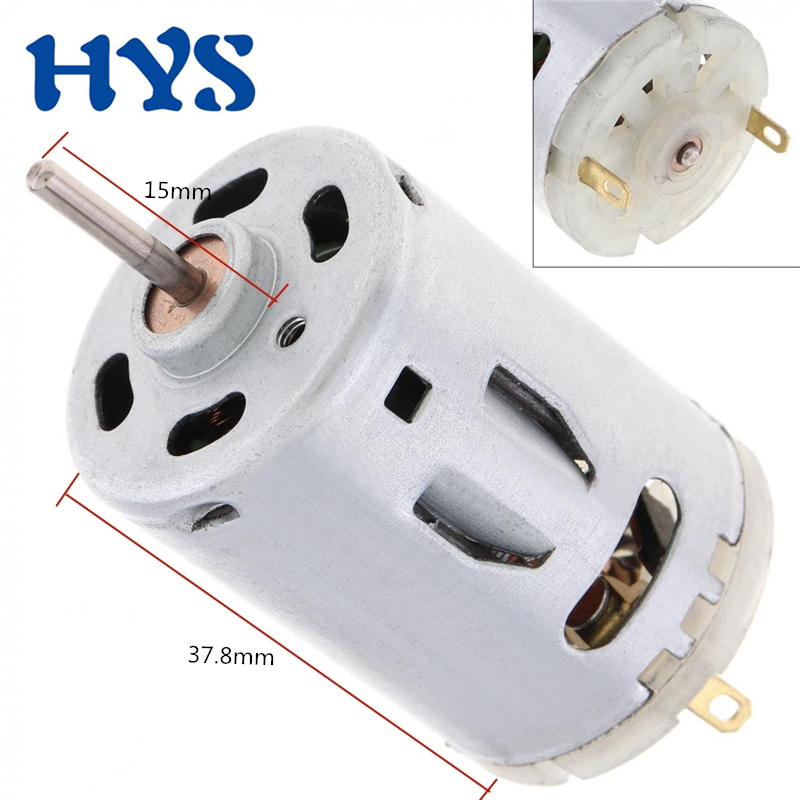 385 motore ad alta velocità elettrico DC 12V 18V 24V 11000 giri/min 16500 giri/min 21500 giri/min invertiti PWM DC6V-24V motore fai da te tecnologia modello RS385