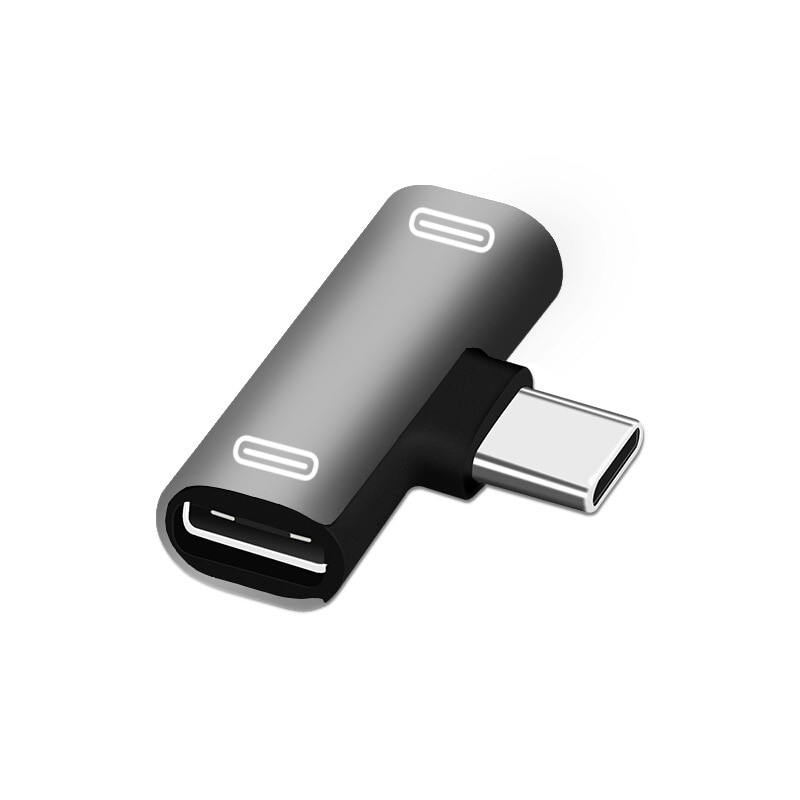 Nuovo Prouct Doppio Tipo C USB-C Cuffia del Trasduttore Auricolare Audio Adattatore di Ricarica divisore Convertitore per Xiaomi Huawei Convertitore: 03