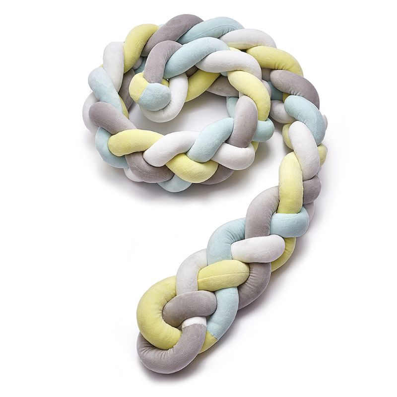 1.5M/2.2M Baby Stootrand Baby Snake Gevlochten Kussen Pasgeboren Wieg Protector F3ME: 9FF1001375-5-A