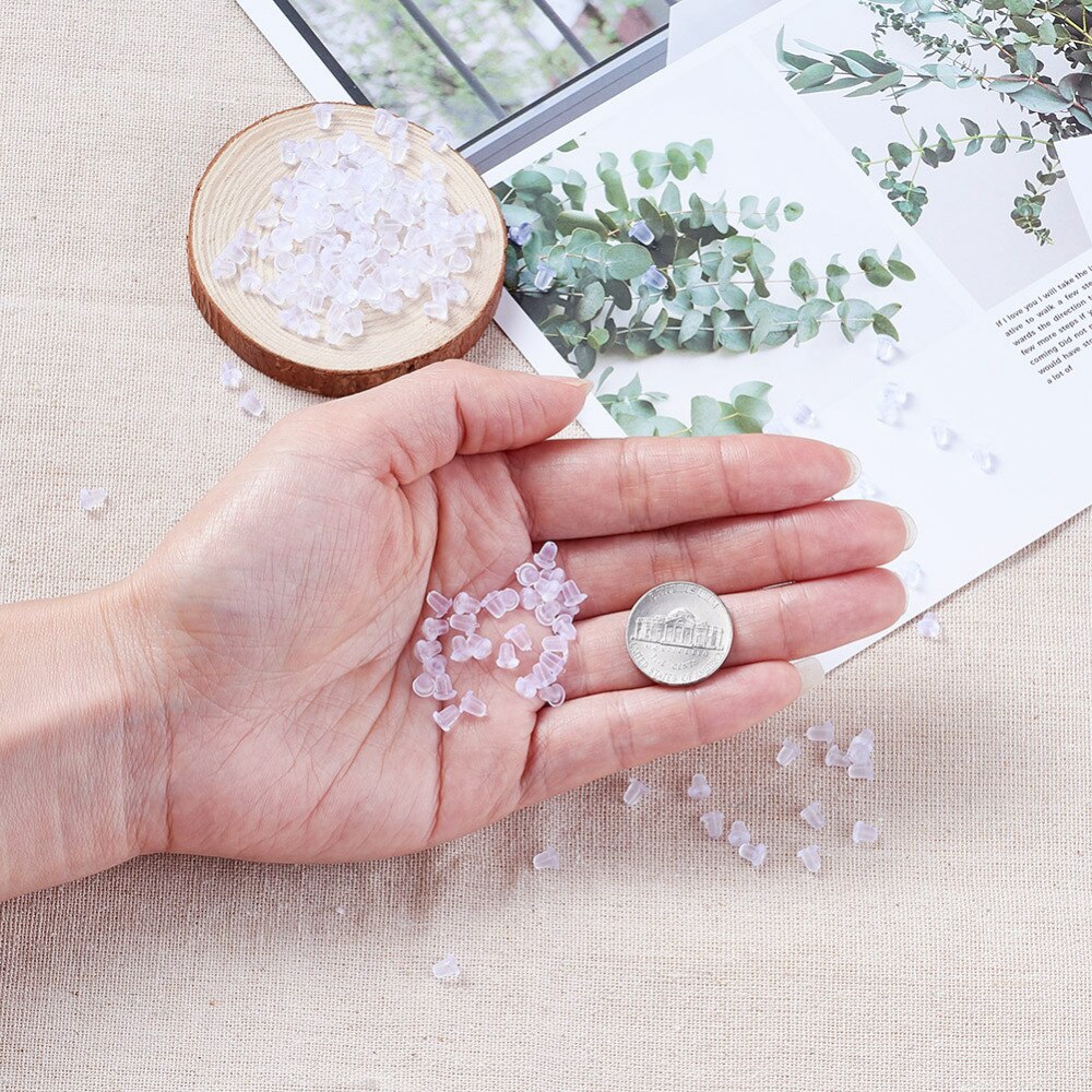 450Pcs 3/5Mm Clear Plastic Earring Back Haken Stoppers Oor Bericht Nuts Bevindingen Accessoires Voor Sieraden Maken stud Oorbellen Diy