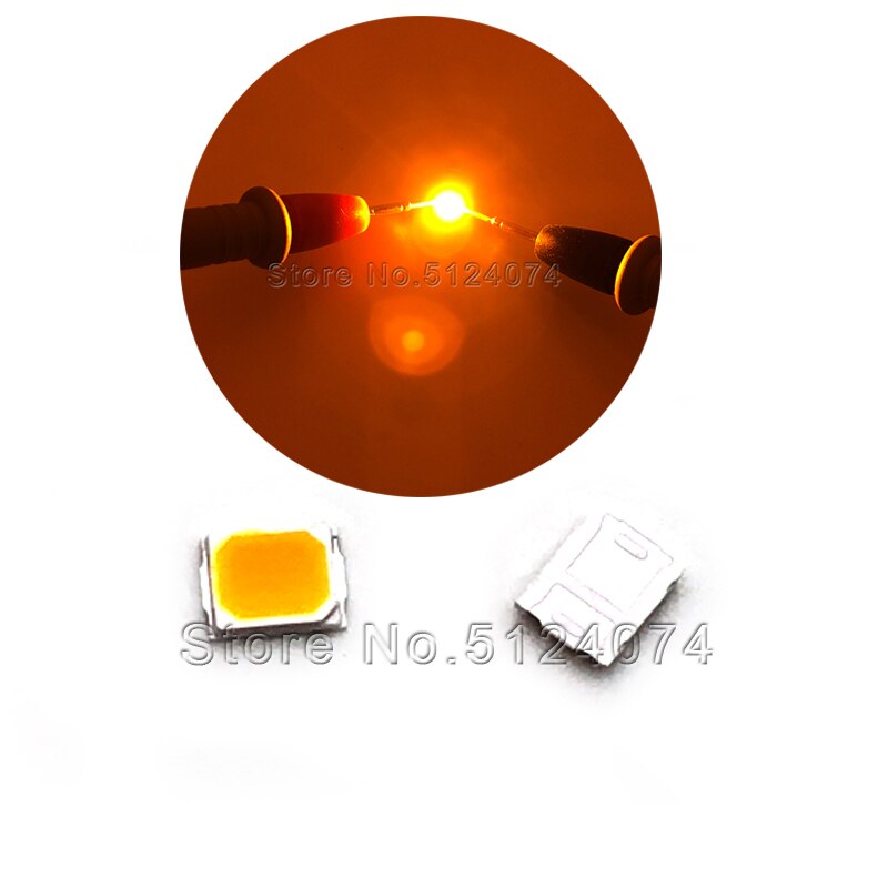 200 stks/partij 2835 LED kralen 0.2w amber kleur super heldere SMD light emitting diode 2835 amber lamp