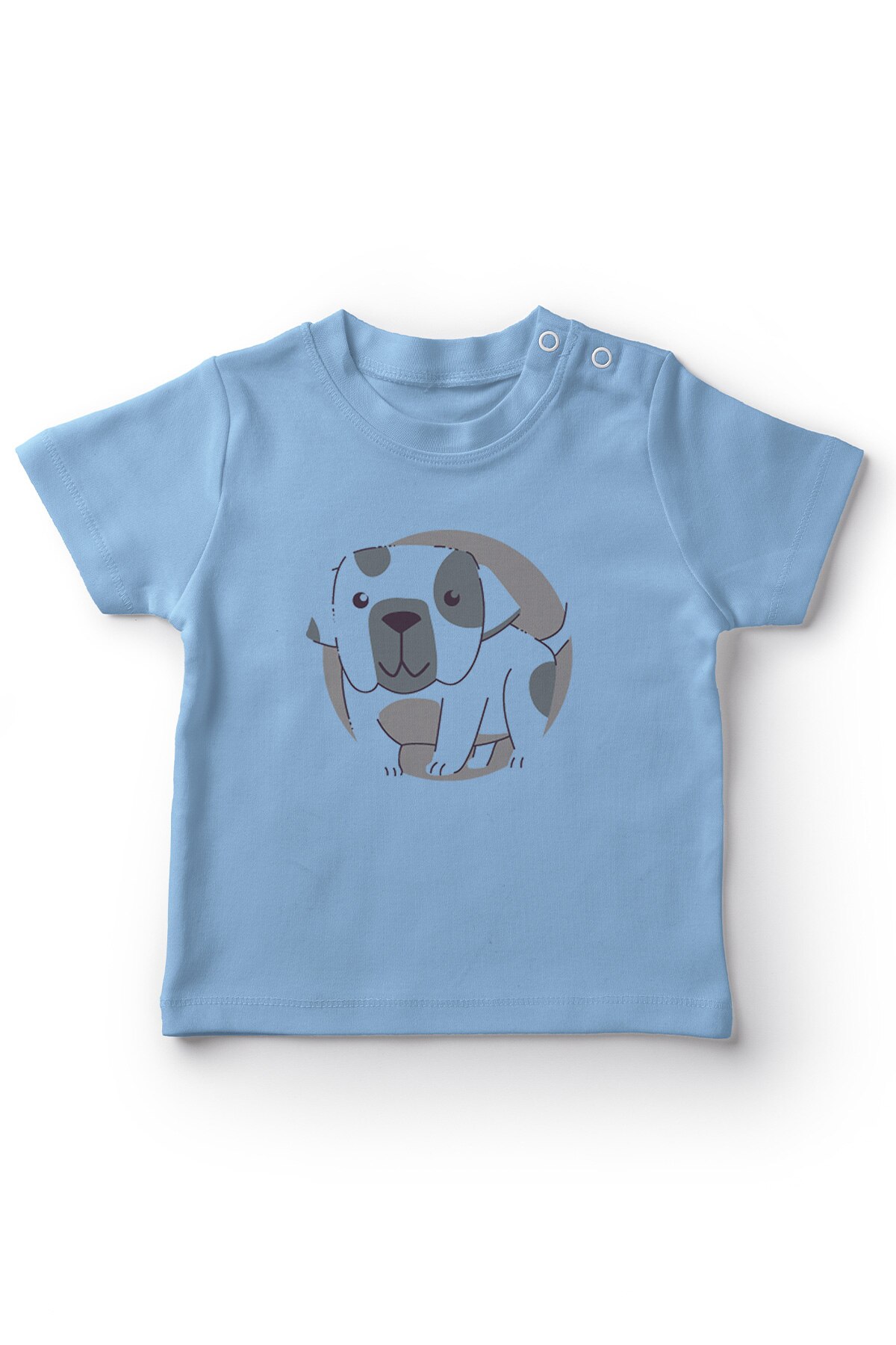 Angemiel bebé sonriente perro bebé niño camiseta azul