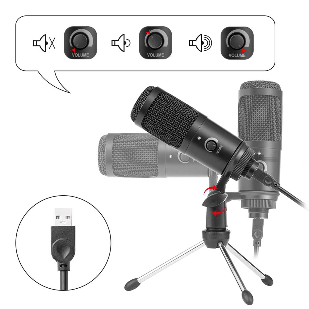 Usb mikrofon sång inspelning gaming live broadcast mikrofon för bärbar dator