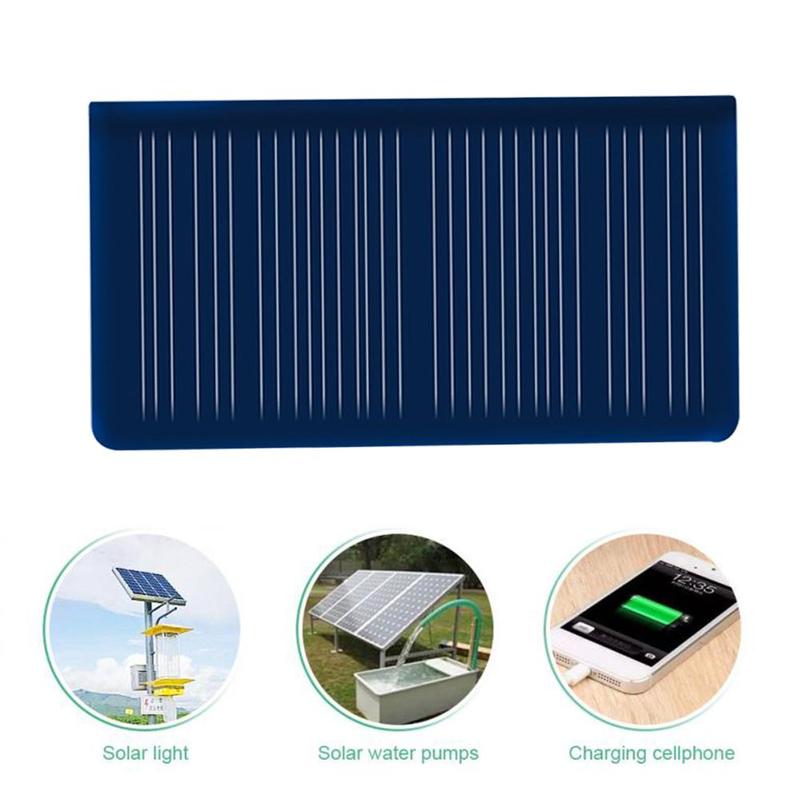 5.5v 50ma Round Black Mini Solar Panel 68*38mm Charging Polycrystalline Outdoor Board Diy Portable Camping Tool Glue Si M0Y4