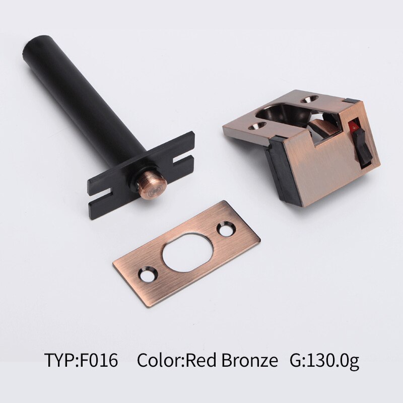 Porte d'hôtel, chaîne de sécurité cachée, bouton antivol Invisible, boulon de porte, fourrure: Red Bronze