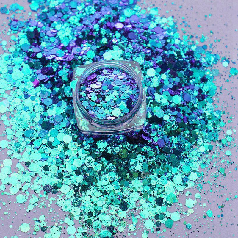 Magiske kamæleoner pailletter sky paillette pulver uregelmæssig nail art glitter harpiks pigment pailletter flakiess smykker fremstilling