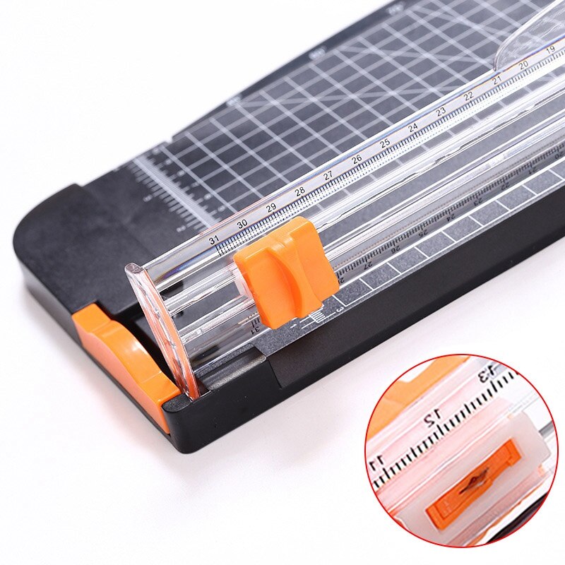 2Pc Paper Trimmer Paper Photo Cutter Portable Plastic Scrapbook Trimmers Cutter Office Cutting Mat Machine for A4 Paper
