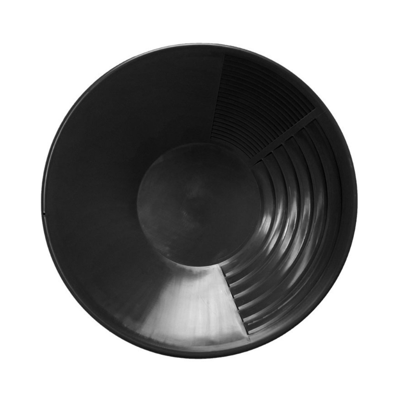 15-inch Gold Panning Basin Nugget Sluicing Pan w/ Dual Riffles Prospecting Dredging River Tool for Metal Detector Parts