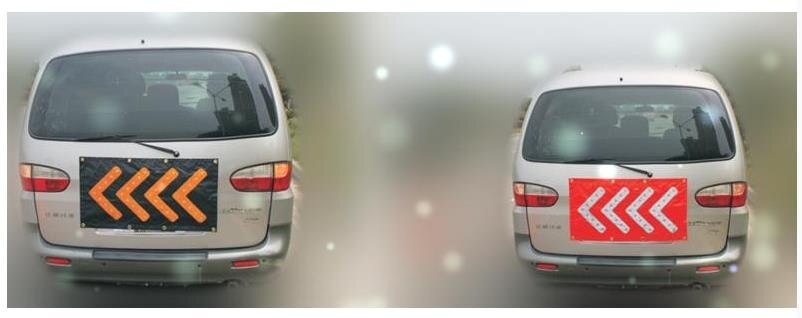 26cm*48cm foldable LED traffic guidance standard PVC direction arrow safety warning lights Magnetic suctionLED guidepost