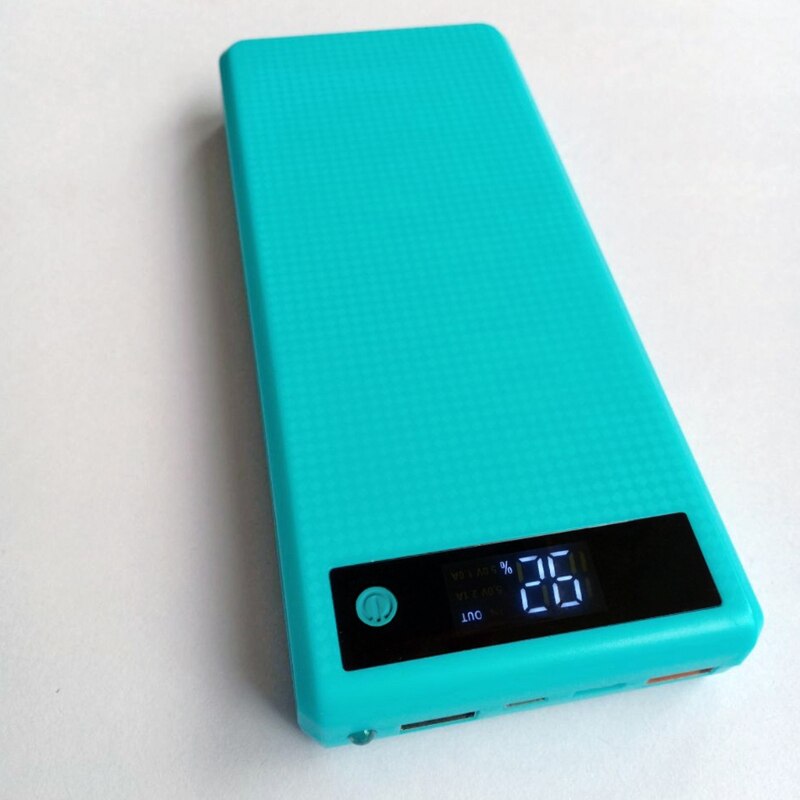 Robustes, abnehmbares gehäuse mit  qc3.0 dual-usb-anschlüssen, lcd-display, 8 x 18650 akkus, powerbank-gehäuse, tragbare externe box ohne akku