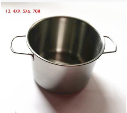 Cucina in Acciaio Inox Da Cucina Gioco di Utensile Utensili Da Cucina Ware Toy Pot Caldaia Padella Pentola di Rame Coperchio Casa di Bambola Accessori: 8