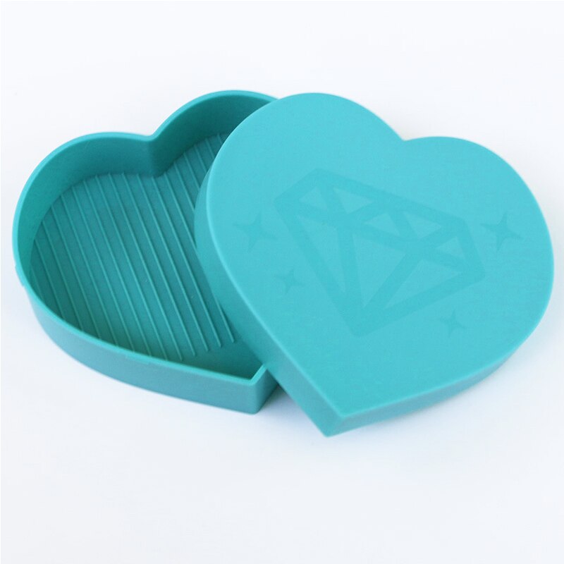 1Pc Large Capacity Point Drill Diamond Painting Tray Plate Embroidery Tool Accessories Organizer Storage Container for Beads: Light green