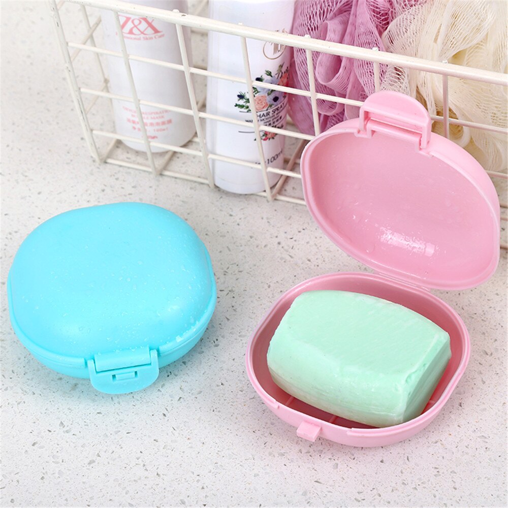 Portable Soap Bathroom Dish Plate Case Home Shower Travel Hiking Holder Container Soap Box Plastic Soap Box Dispenser Soap Rack