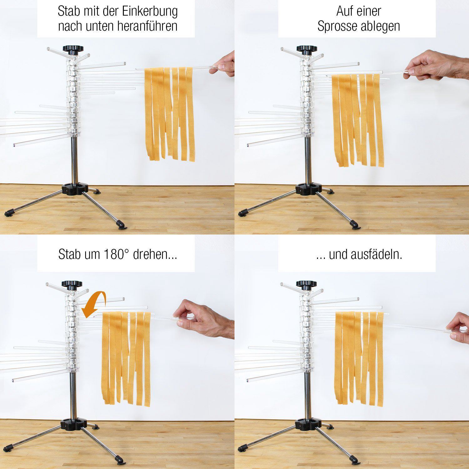 Hjemmelavet nudeltørrestativ sikkert materiale spaghetti pasta holder roterbar pasta tørretumbler kogeredskaber køkken gadget værktøjer