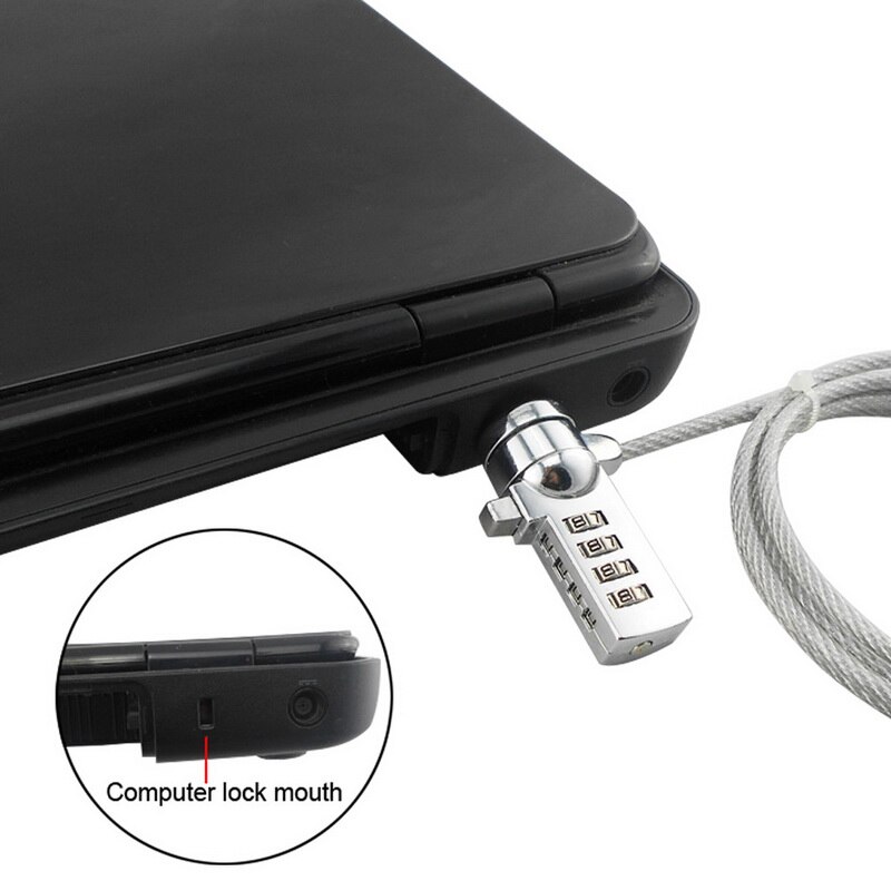 Notebook laptop combinatieslot beveiliging diefstalbeveiliging kabel voor desktops laptops en projectoren nieuwste wachtwoord computer