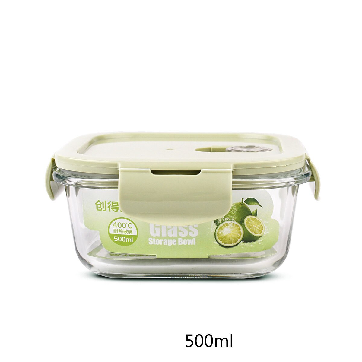 Leakproof Glass Lunch Box with Bag Microwave Oven Heating Refrigerated Sealed Food Container Transparent Food Bento Box for Kids: H