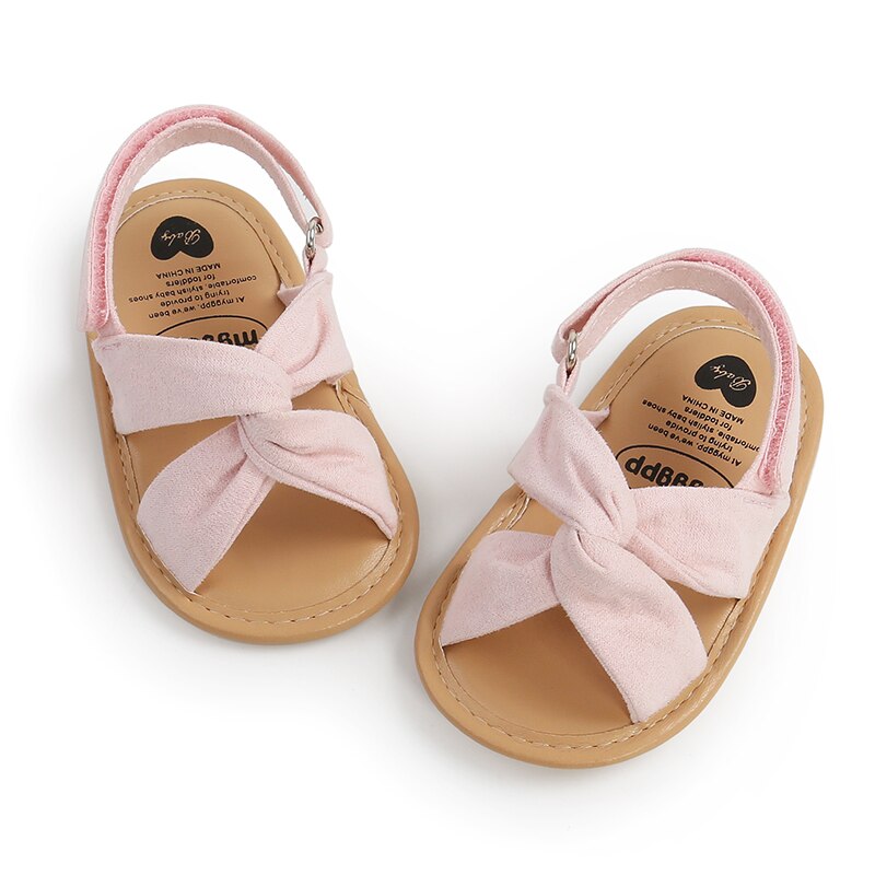 Leuke Zomer Baby Sandalen Bows Cross Knoop Kids Baby Meisje Jongen Schoenen Zachte Zool Antislip Peuter Crib Schoenen babyschoenen