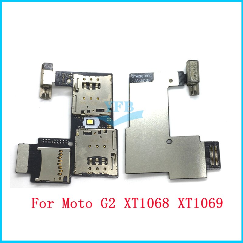 Tarjeta Sim para Motorola Moto G2 XT1068 XT1069 G3 3rd XT1541 XT1540, soporte para lector de tarjetas SIM, ranura para Cable de cinta flexible, piezas de reparación