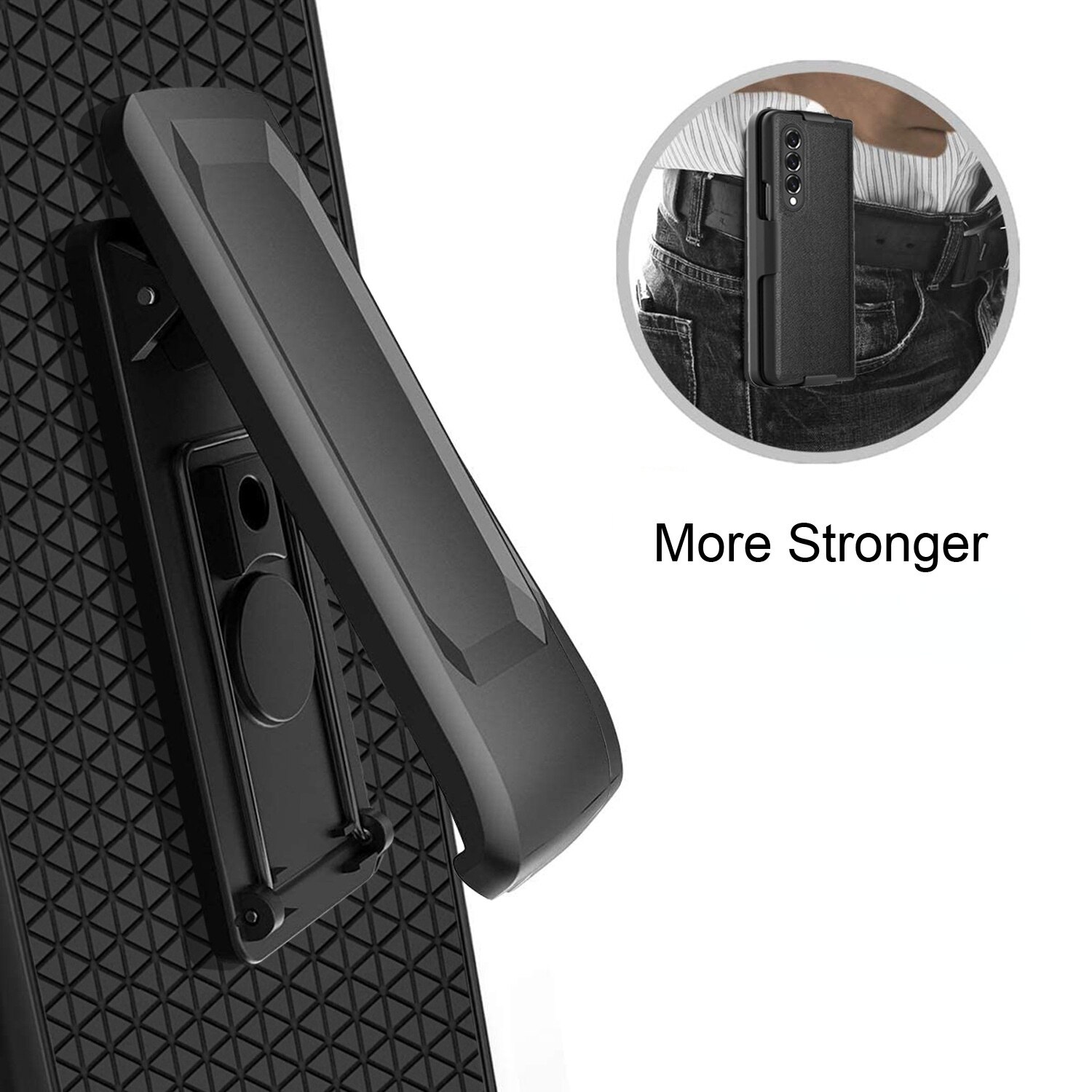 Custodia DuraClip per Samsung Galaxy Z Fold 3 custodie con Clip da cintura Cover anteriore/posteriore sottile con fondina per Galaxy Z Fold 3 Funda