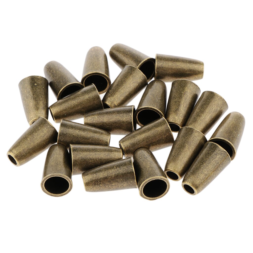 20 stk metall konisk klokkestopper uten lokk snorender lås stopper tauende: Bronse