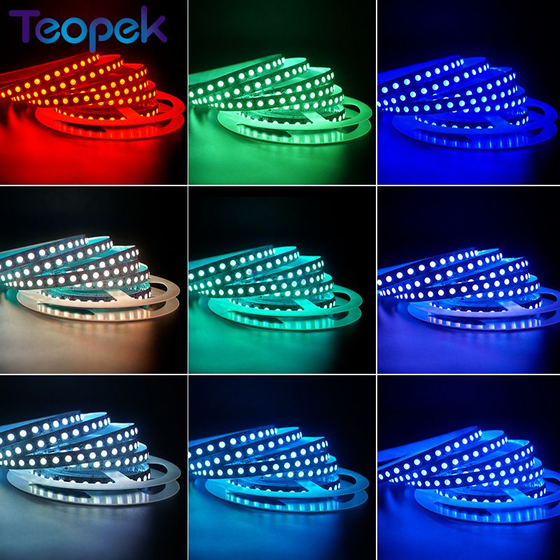5050 SMD RGB LED Strip 30/60/96/120 LED/m DC12V/24 V Flexibele LED Licht Tape Voor Kantoor Hotel Decoratie