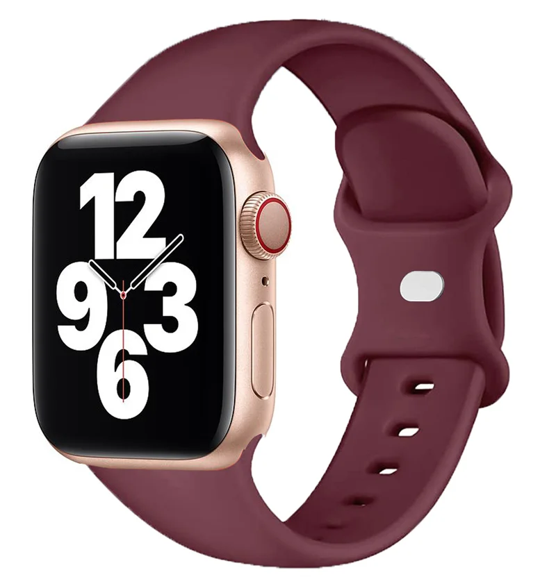 Siliconen band voor Apple Watch Band 44 mm 40 mm 45 mm 41 mm 42-38 mm sportpols iwatch serie 8 7 se 3 4 5 6 9 ultra 2 49 mm